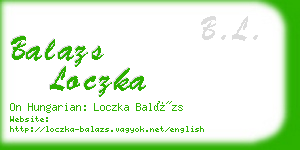 balazs loczka business card